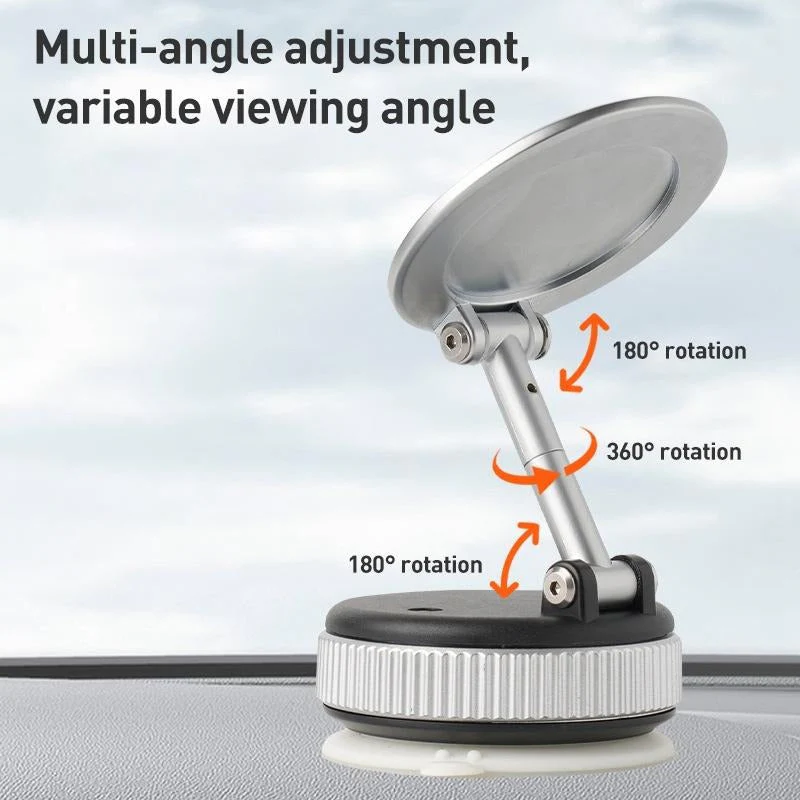 [101] Vacuum Suction Magnetic Car Holder 360° Rotation for Car Dashboard & Wind Screen Strong Magnet - Image 3