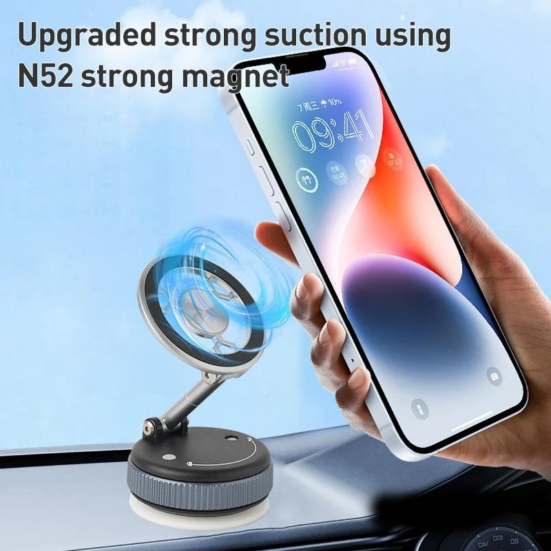 [101] Vacuum Suction Magnetic Car Holder 360° Rotation for Car Dashboard & Wind Screen Strong Magnet - Image 5