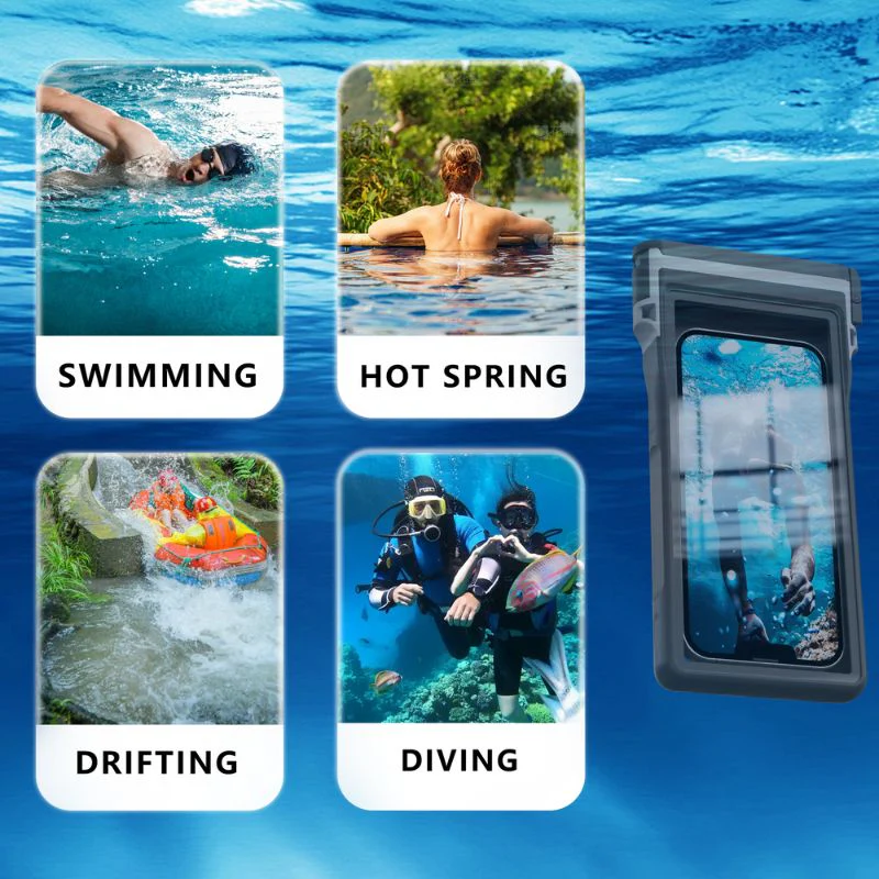 [15 Meters][Up to 7 inch] - Universal Diving Bag Full Covered Waterproof Heavy Duty Tough Armor Diving Case - Image 4