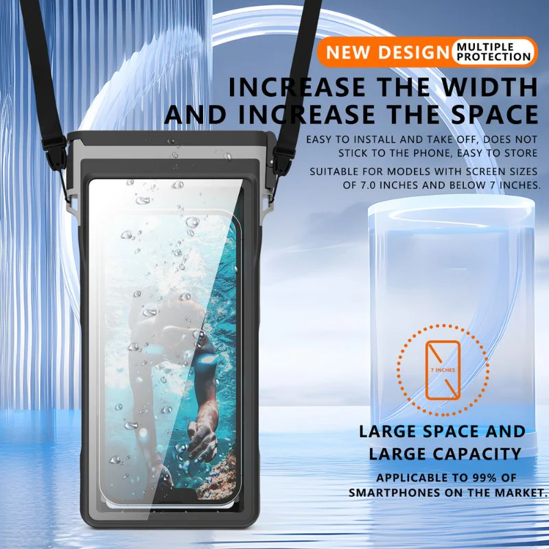 [15 Meters][Up to 7 inch] - Universal Diving Bag Full Covered Waterproof Heavy Duty Tough Armor Diving Case - Image 8