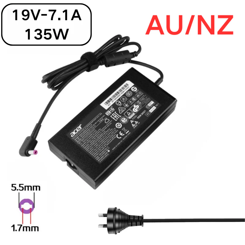 [19V-7.1A/135W][5.5x1.7] Acer Nitro 5 AN515-51 N19C5 & Aspire VN7-591 AC Power Supply Adapter Charger - Image 3