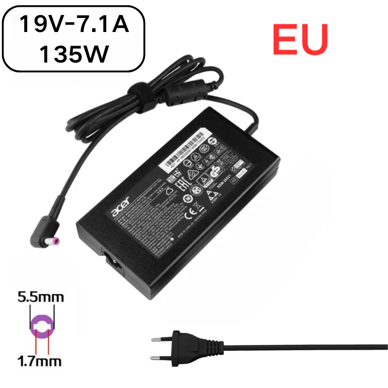 [19V-7.1A/135W][5.5x1.7] Acer Nitro 5 AN515-51 N19C5 & Aspire VN7-591 AC Power Supply Adapter Charger - Image 4