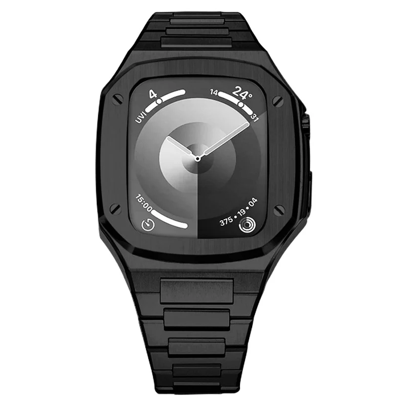 [2 in 1 - Case + Band] Apple Watch Series 4/5/6/SE/7/8/9 - Business Metal Shockproof Case With Steel Watch Band - Image 5