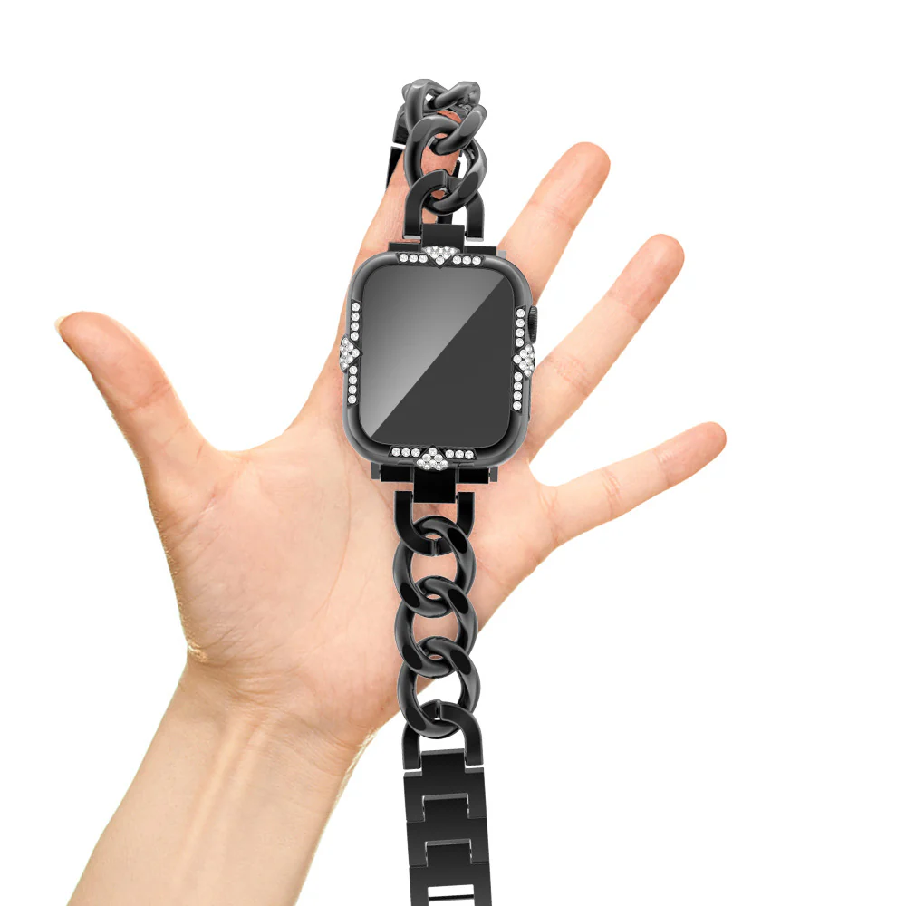 [2 in 1 - Case + Protector] Apple Watch Series 4/5/6/SE/7/8/9 - Fashion Diamond-inlaid Shockproof Frame Case - Image 15
