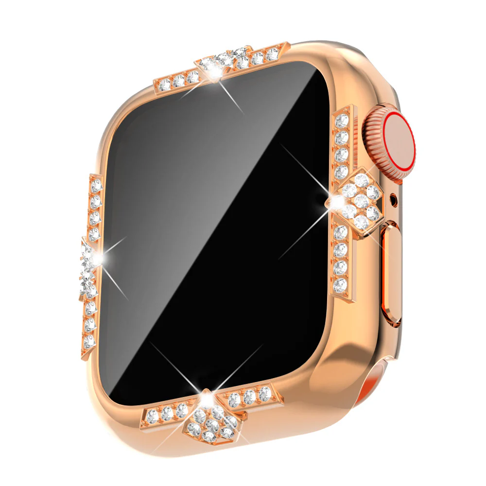 [2 in 1 - Case + Protector] Apple Watch Series 4/5/6/SE/7/8/9 - Fashion Diamond-inlaid Shockproof Frame Case - Image 6