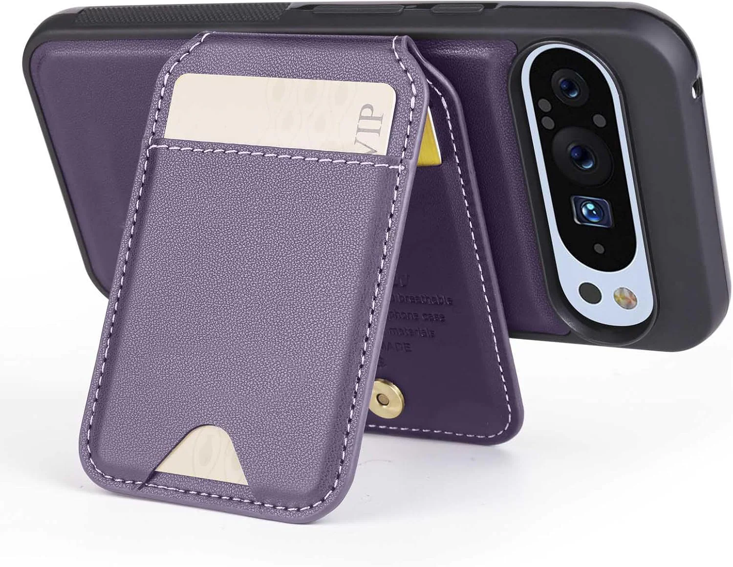 [2 in 1 Detachable] Google Pixel 7/Pro/7A - Leather Shockproof Card Holder Wallet Series Case - Image 9