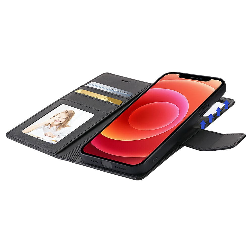 [2 in 1 Magnetic Detachable] Apple iPhone 15/15 Plus/15 Pro/15 Pro Max Hanman Miro Flip Wallet Leather Case - Image 3