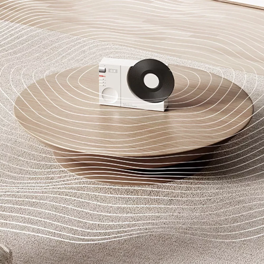 [2 IN 1][USB Port] Portable Desktop Decoration Vinyl Record Style Wireless Clock Bluetooth Speaker - Image 7