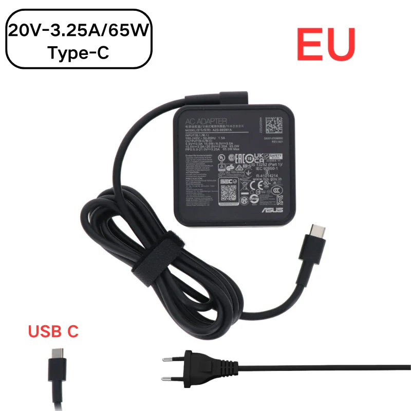 [20V-3.25A/65W][Type-C] ASUS ZenBook S 13 UX5304 - Laptop AC Power Supply Adapter Charger - Image 4