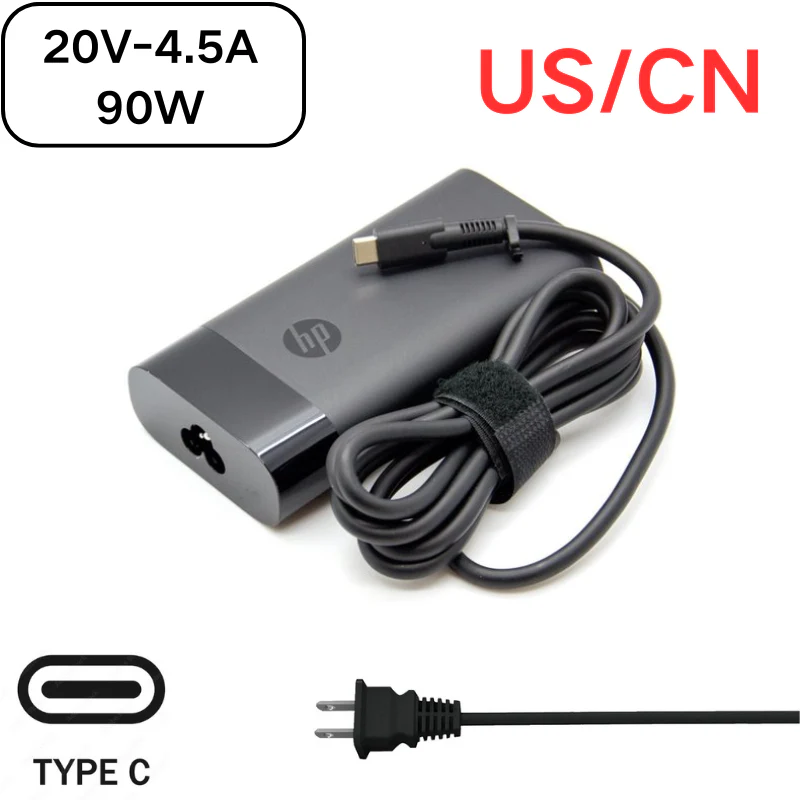 [20V-4.5A/90W][Type-C] HP USB C Laptop AC Wall Travel Fast Quick Charger Travel Adapter - Image 3