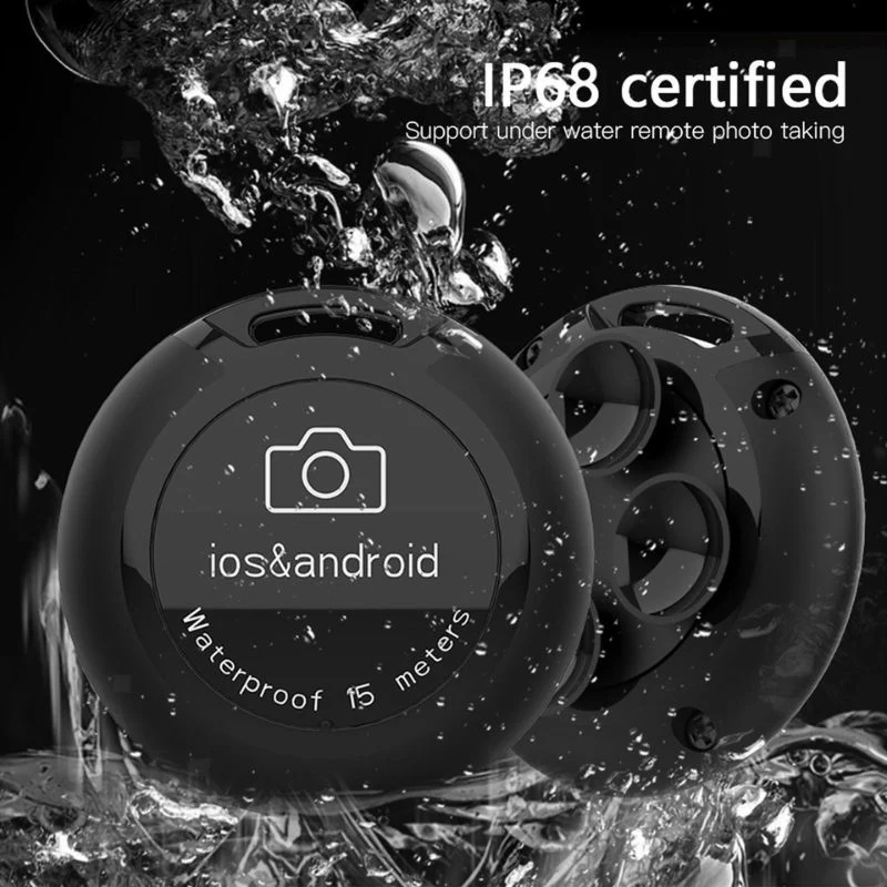[36x10mm] IP68 15 Meter 48ft Depth Waterproof Wireless Bluetooth Remote Control Button Photo Taking