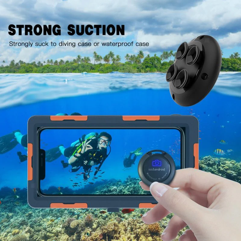 [36x10mm] IP68 15 Meter 48ft Depth Waterproof Wireless Bluetooth Remote Control Button Photo Taking - Image 3