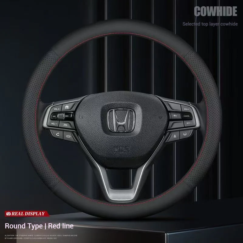 [38 CM] Honda Genuine Top Layer Leather Steering Wheel Cover For Honda Accord, Civic, CR-V, Breeze, Vezel, XR-V - Image 11