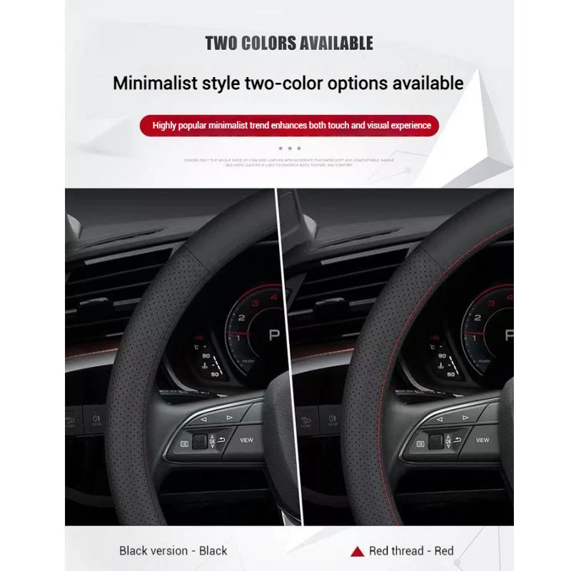 [38 CM] Honda Genuine Top Layer Leather Steering Wheel Cover For Honda Accord, Civic, CR-V, Breeze, Vezel, XR-V - Image 3
