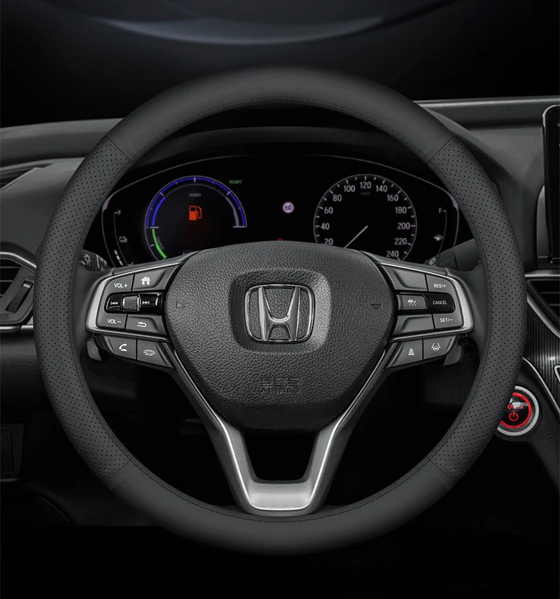 [38 CM] Honda Genuine Top Layer Leather Steering Wheel Cover For Honda Accord, Civic, CR-V, Breeze, Vezel, XR-V - Image 5