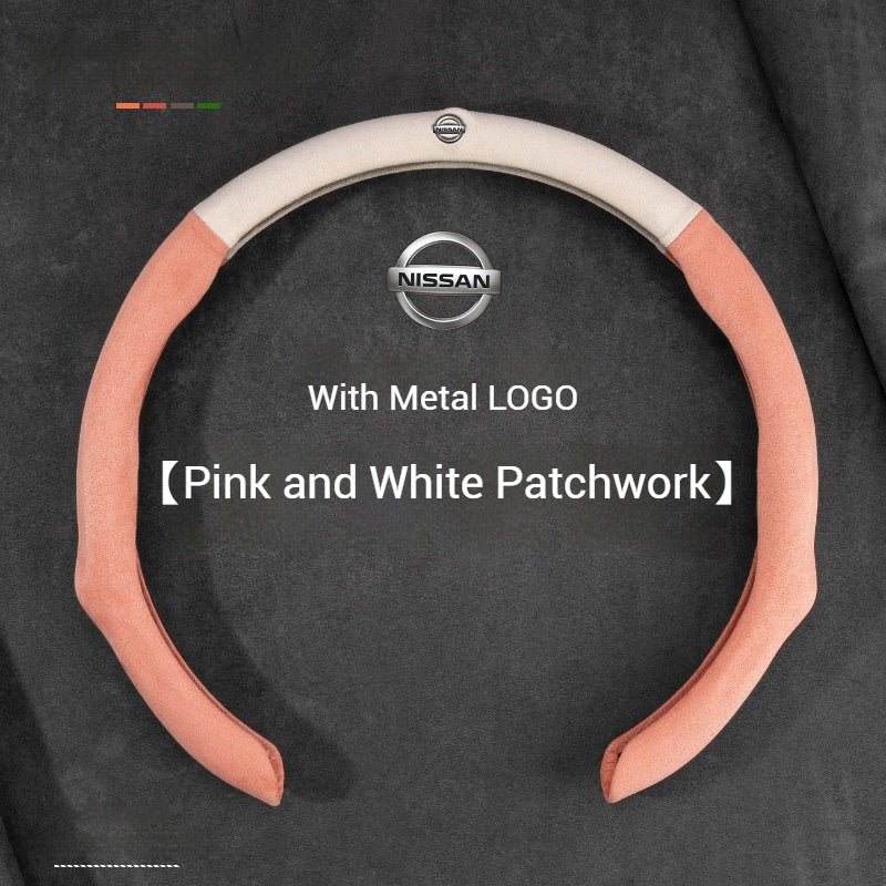 [38 CM] Nissan Suede Car Steering Wheel Covers With Logo For Altima, Sylphy, X-Trail, Qashqai, Tiida - Image 14