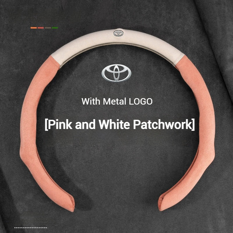 [38 CM] Toyota Suede Car Steering Wheel Covers With Logo For Corolla Cross, Levin, Camry 
RAV4, Frontlander - Image 15