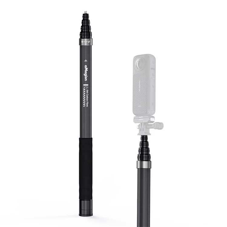 [3M Super Long] AMAGISN 3m Carbon Fiber Selfie Stick Sports Camera Extension Pole for Insta360 / DJI / GoPro - Image 4