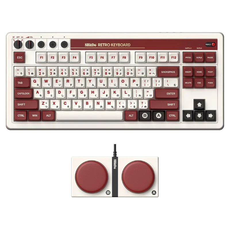 8BitDo Retro Mechanical Keyboard, Bluetooth/2.4G/USB-C Hot Swappable Gaming Keyboard with 87 Keys, Dual Super Programmable Buttons for Windows and Android (N) - Image 10