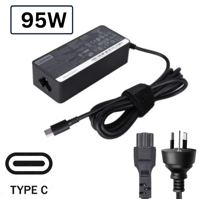 [95W][Type-C] Lenovo USB C Laptop AC Wall Travel Fast Charger Travel Adapter