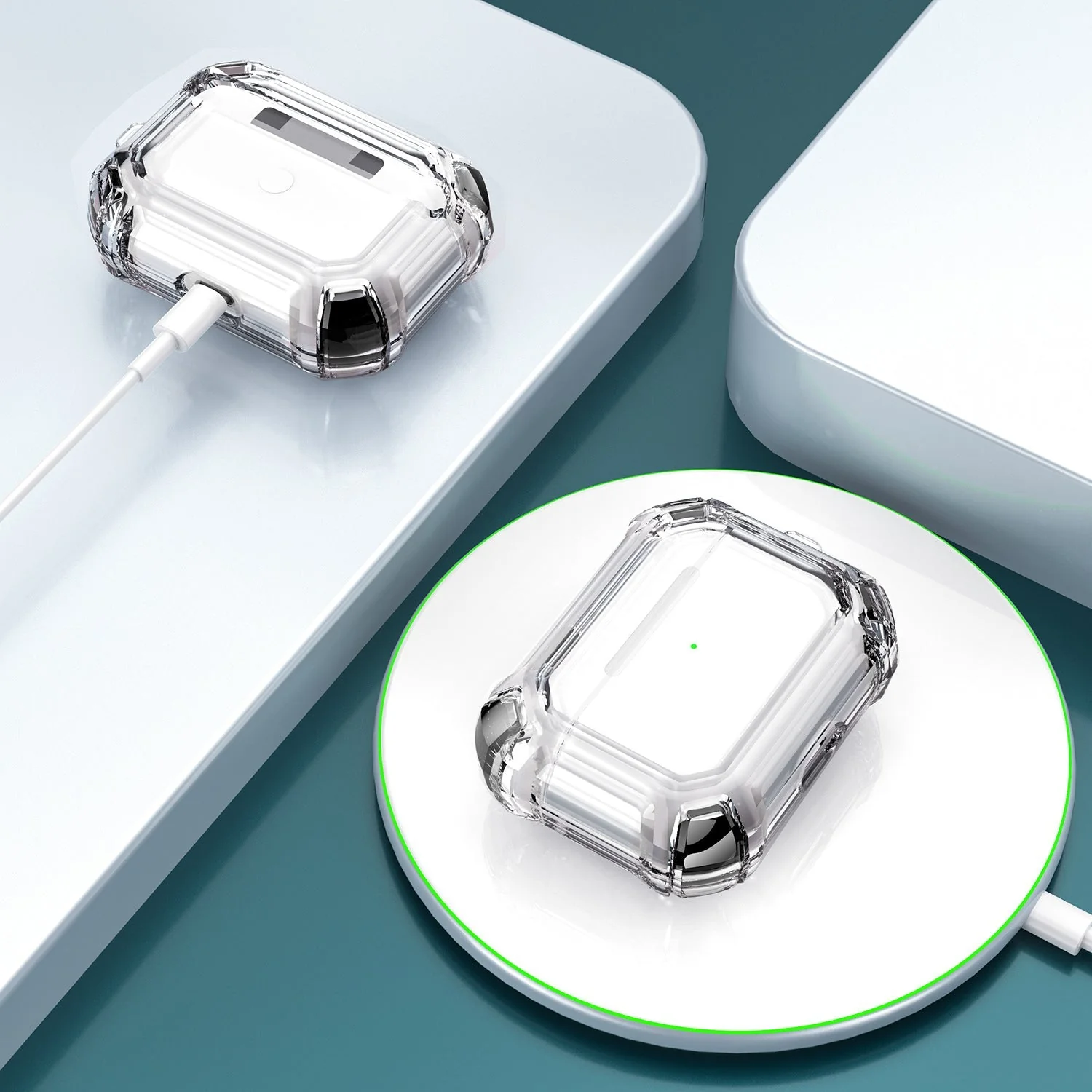 AirPods Pro 2 Transparent Heavy Duty Protecive Case With Key Ring - Image 3