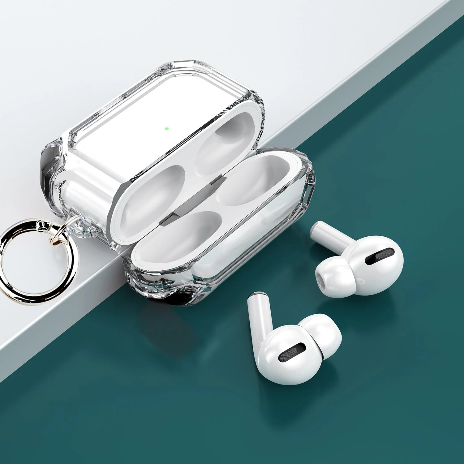 AirPods Pro 2 Transparent Heavy Duty Protecive Case With Key Ring - Image 5