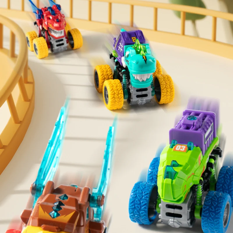 Animal Transforming Inertia Off-Road Toy Car – 360° Spinning Stunt Vehicle with Lights & Sound Effects for Toddlers - Image 3