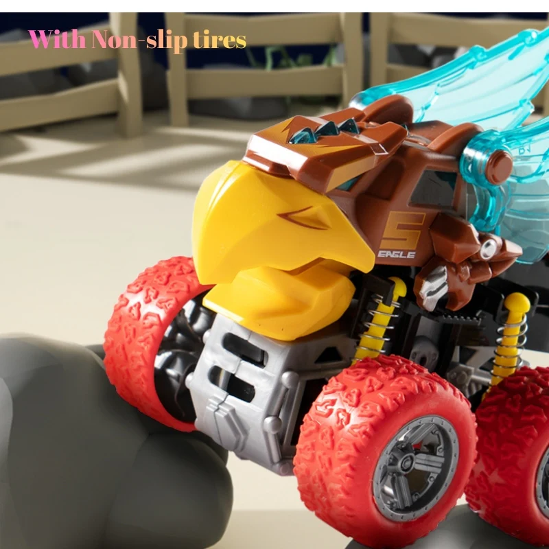 Animal Transforming Inertia Off-Road Toy Car – 360° Spinning Stunt Vehicle with Lights & Sound Effects for Toddlers - Image 9