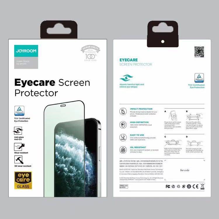 [Anti-Blue Light Eyecare] Joyroom iPhone 12/Mini/Pro/Max Full Covered 9HTempered Glass Screen Protector