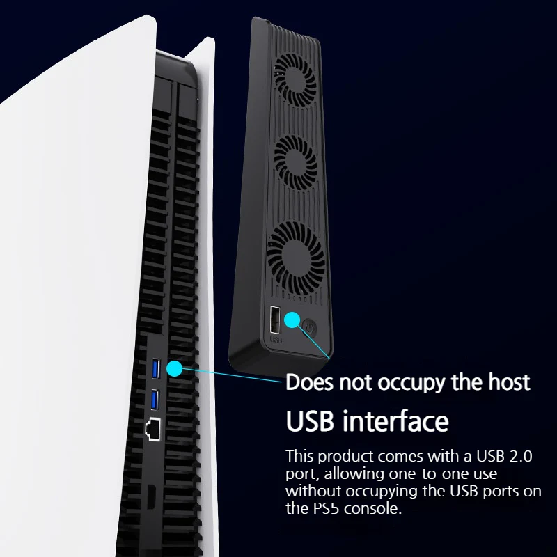 Aolion SONY PlayStation 5 / PS5 - 3 Speed USB External Colling Fan - Image 2