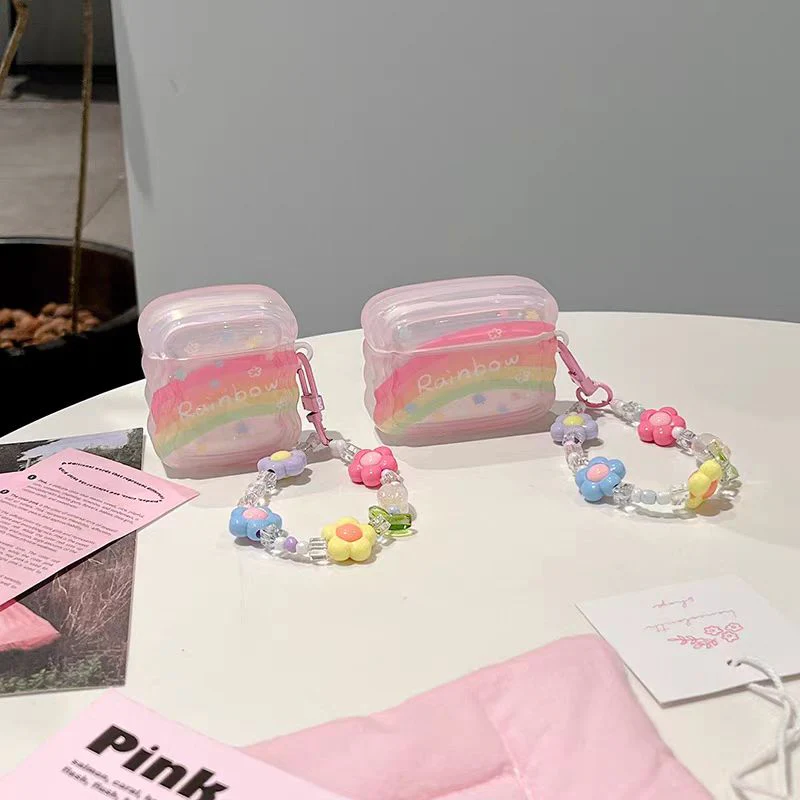 Apple Airpods 4 - Rainbow Gradient Anti-Drop Fashion Case - Image 2