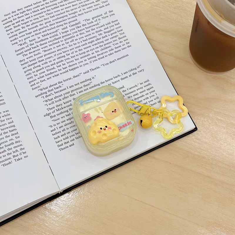 Apple Airpods 3 - Cheese Star Cute Cartoon Silicone Anti-Drop Protective Case - Image 4