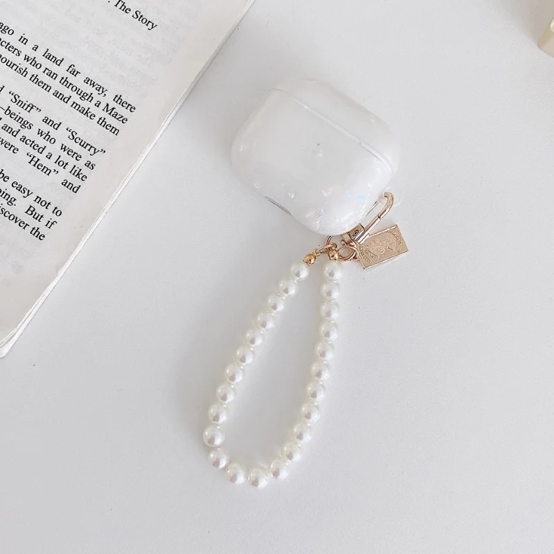 Apple AirPods 3 - Protective Cover Skin with Pearl Keychain Charging Cover Case - Image 3