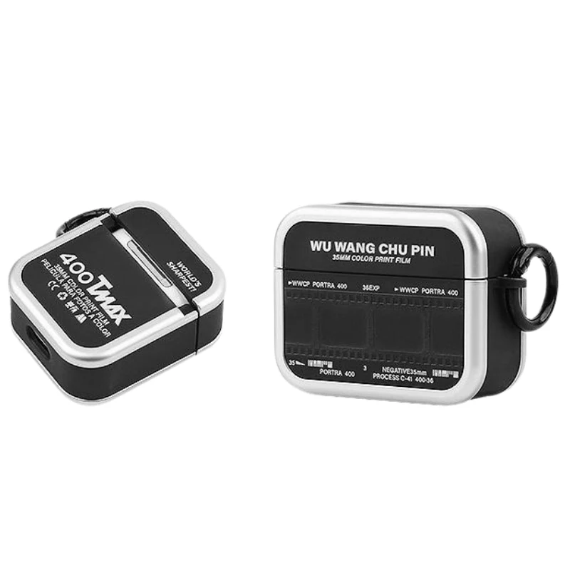 Apple AirPods Pro 2 (2022) -Film roll design style TPU + PC Heavy Duty Protecive Case