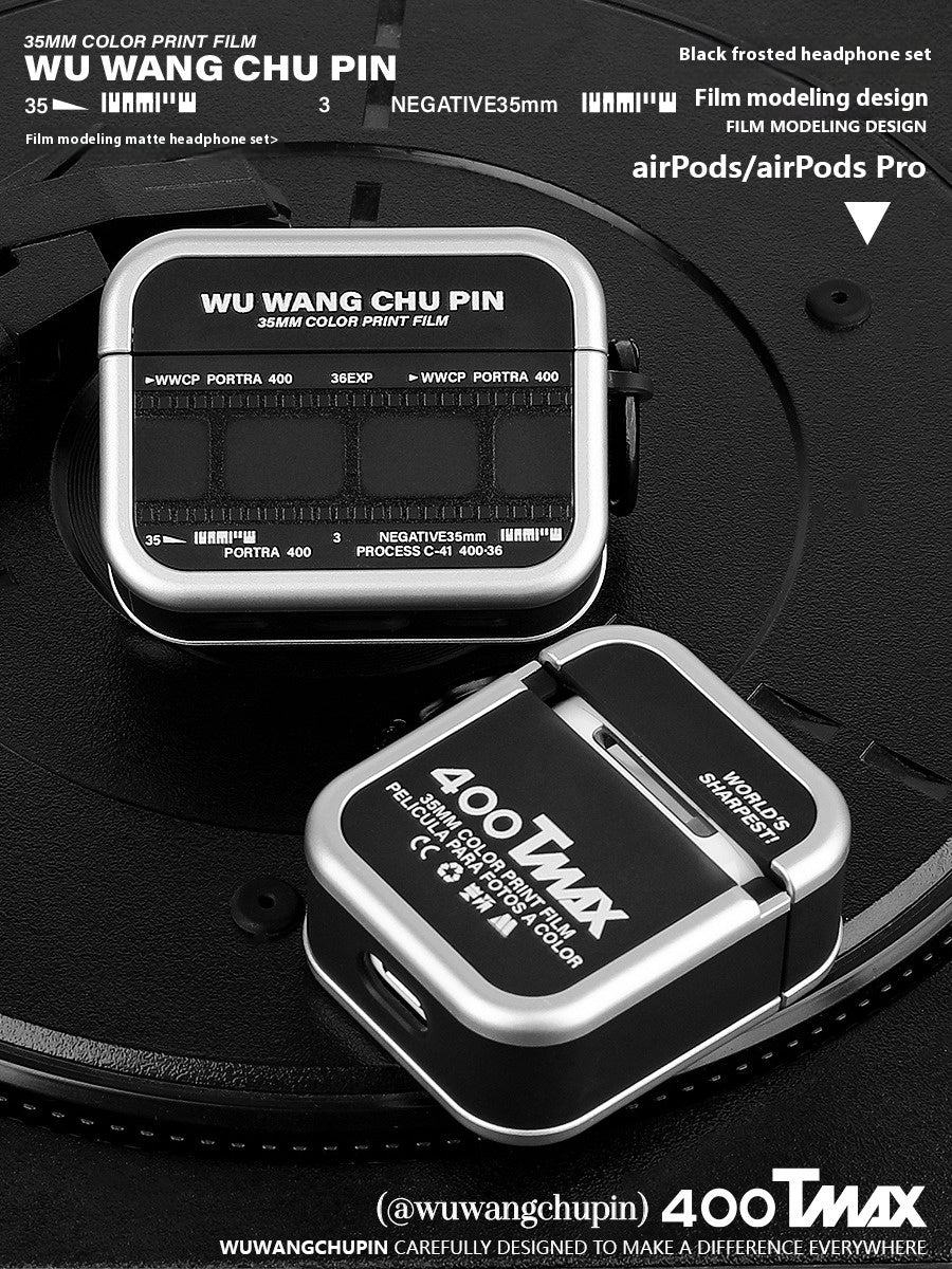 Apple AirPods Pro 2 (2022) -Film roll design style TPU + PC Heavy Duty Protecive Case - Image 2
