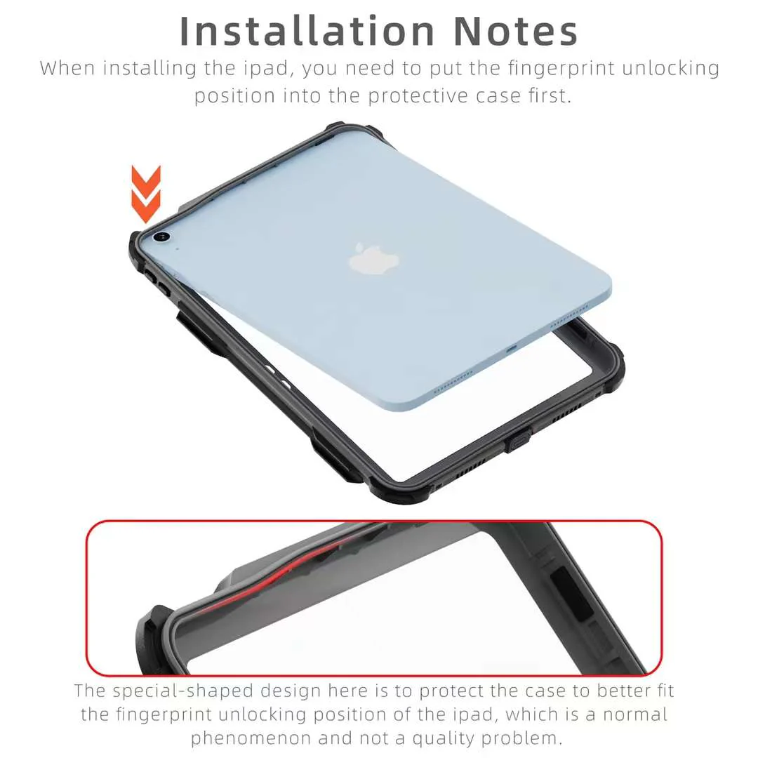 Apple iPad 10th 2022 10.9" Shellbox Waterproof Heavy Duty Lifeproof Style Case - Image 6