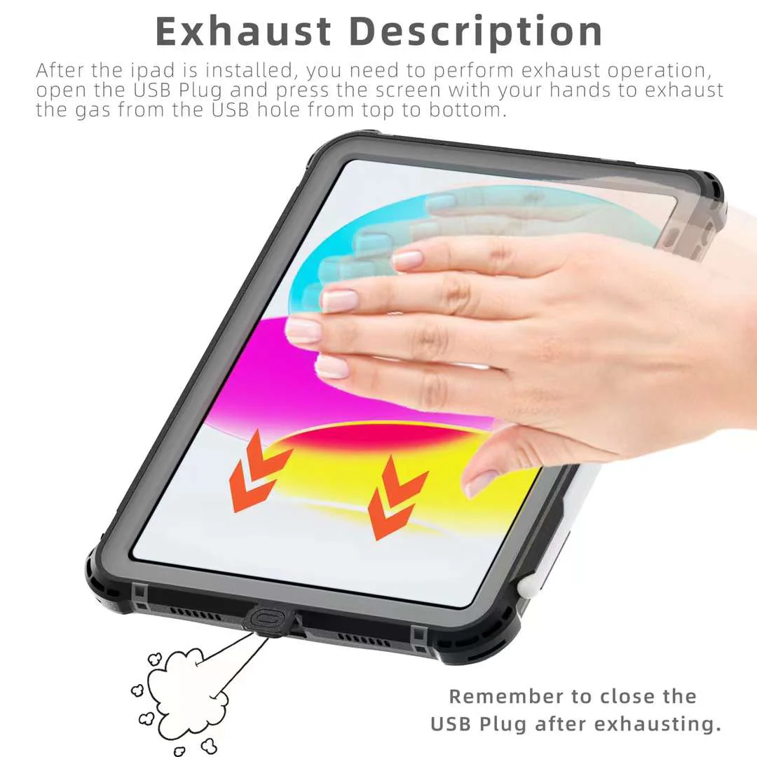 Apple iPad 10th 2022 10.9" Shellbox Waterproof Heavy Duty Lifeproof Style Case - Image 7