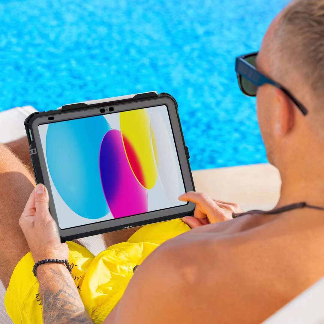 Apple iPad 10th 2022 10.9" Shellbox Waterproof Heavy Duty Lifeproof Style Case - Image 10