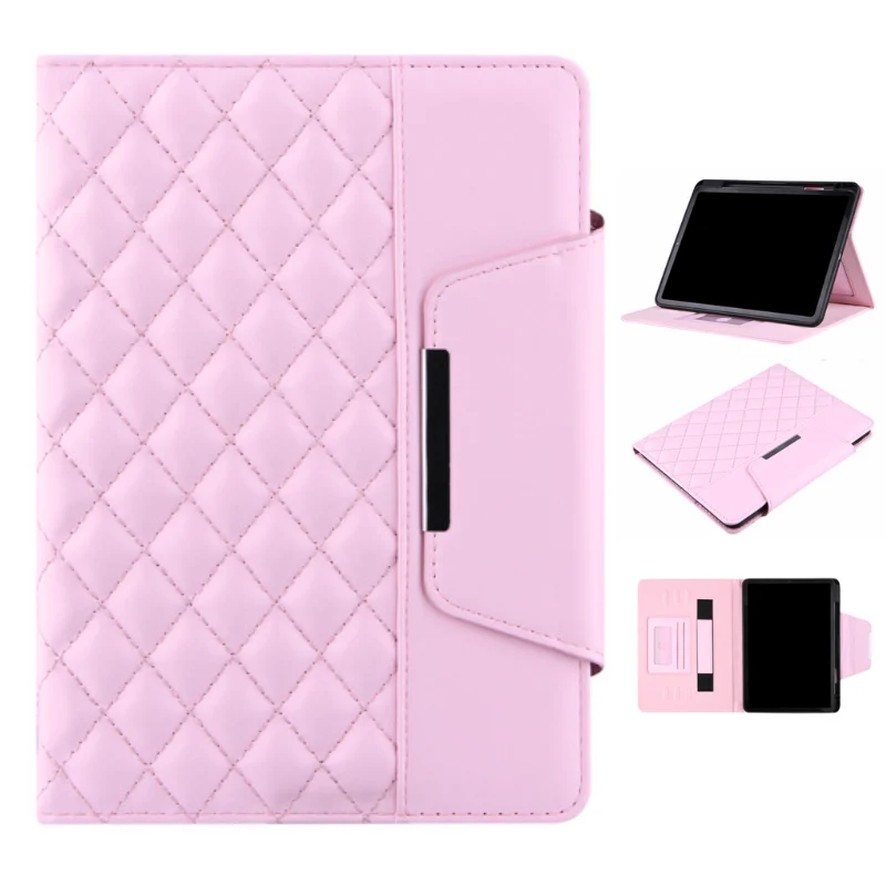Apple iPad 7/8/9 10.2'' 7/8/9th Gen (2019/2020/2021) Diamond-Patterned Leather Flip Cover Shockproof Case - Image 2