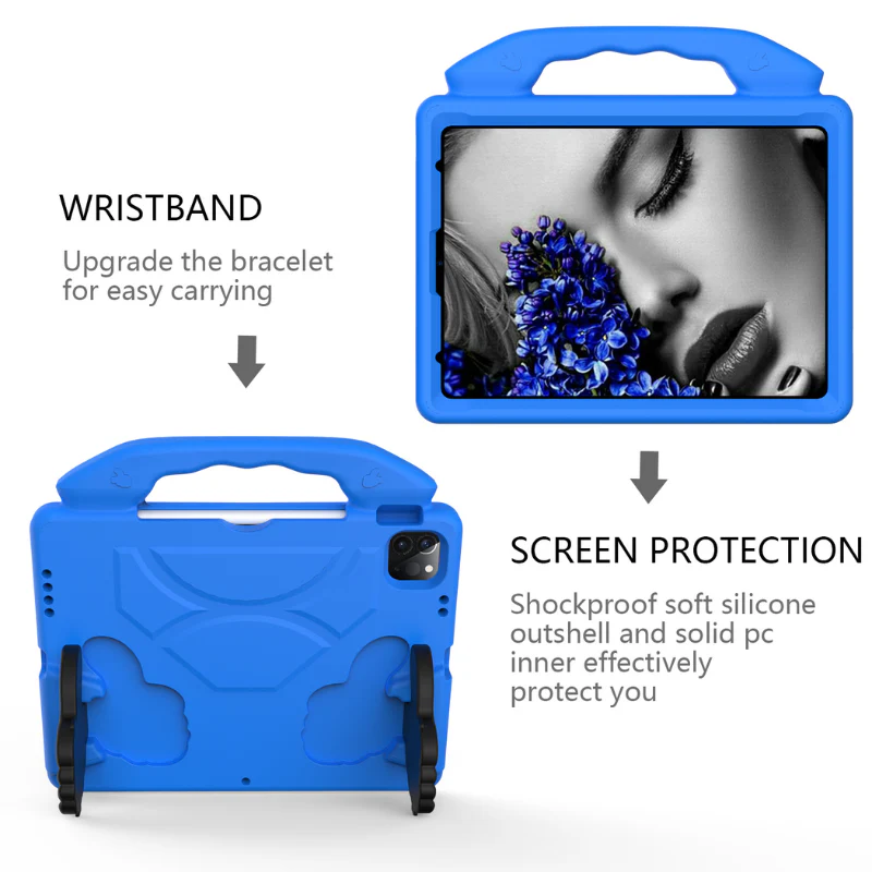 Apple iPad 7/8/9 10.2'' 7/8/9th Gen (2019/2020/2021) Kids Full-cover Silicone Shockproof Case - Image 3