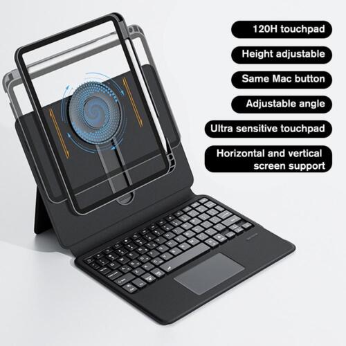 Apple iPad Pro 11" 1st/2nd/3rd/4th Gen & Air 4/5 10.9" - Magic 360 Rotation Detachable Smart Wireless Trackpad Keyboard Flip Case With Backlit - Image 14