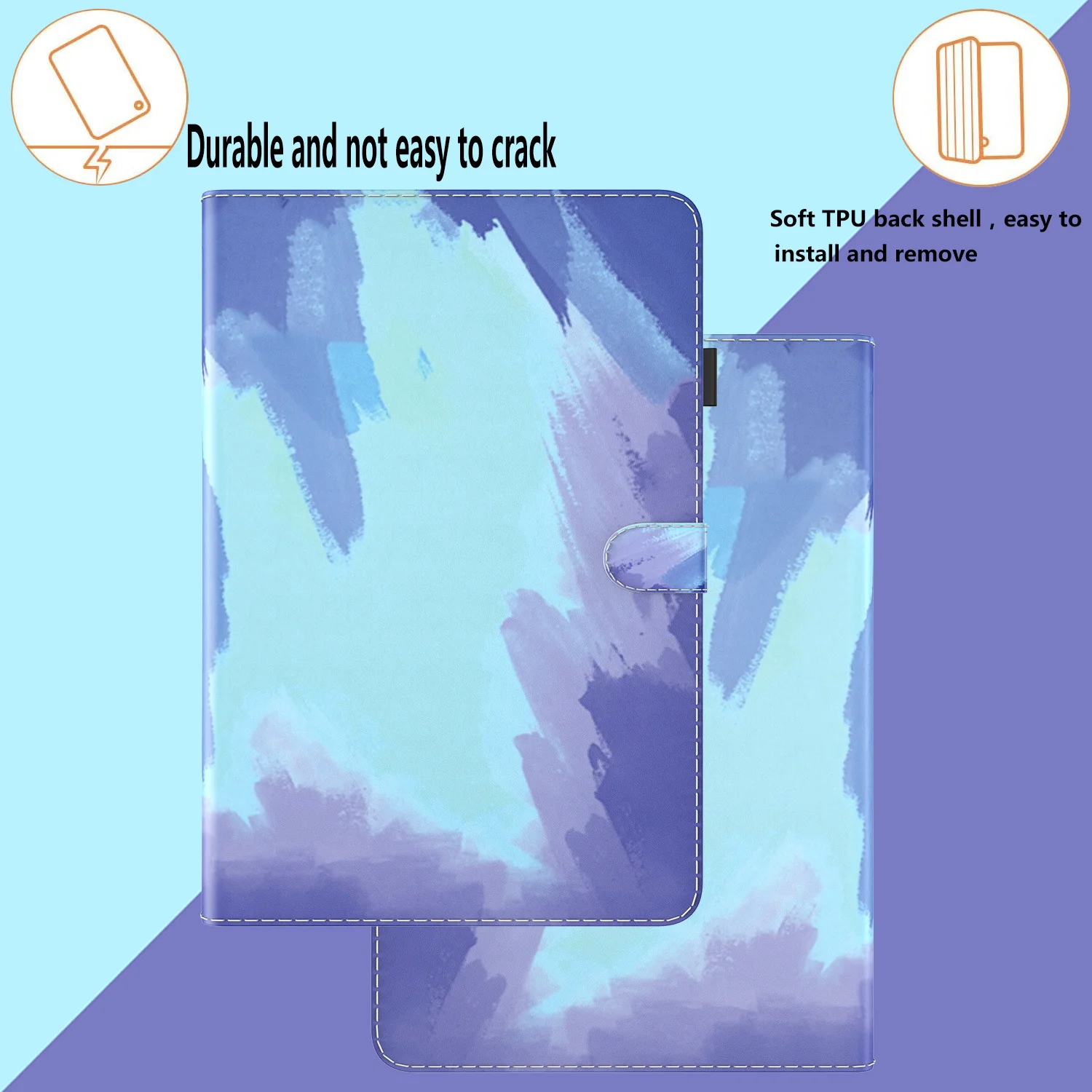 Apple iPad Mini 6/7 8.3'' 6/7th Gen (2021/2024) Ombre Full Cover Flip Case - Image 5