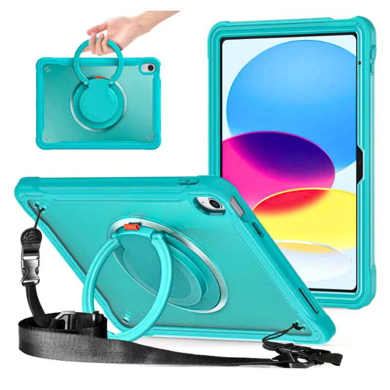 Apple iPad Air 4/5 10.9'' 4/5th Gen (2020/2022) 360° Rotating Stand Transparent Shockproof Protective Case - Image 11