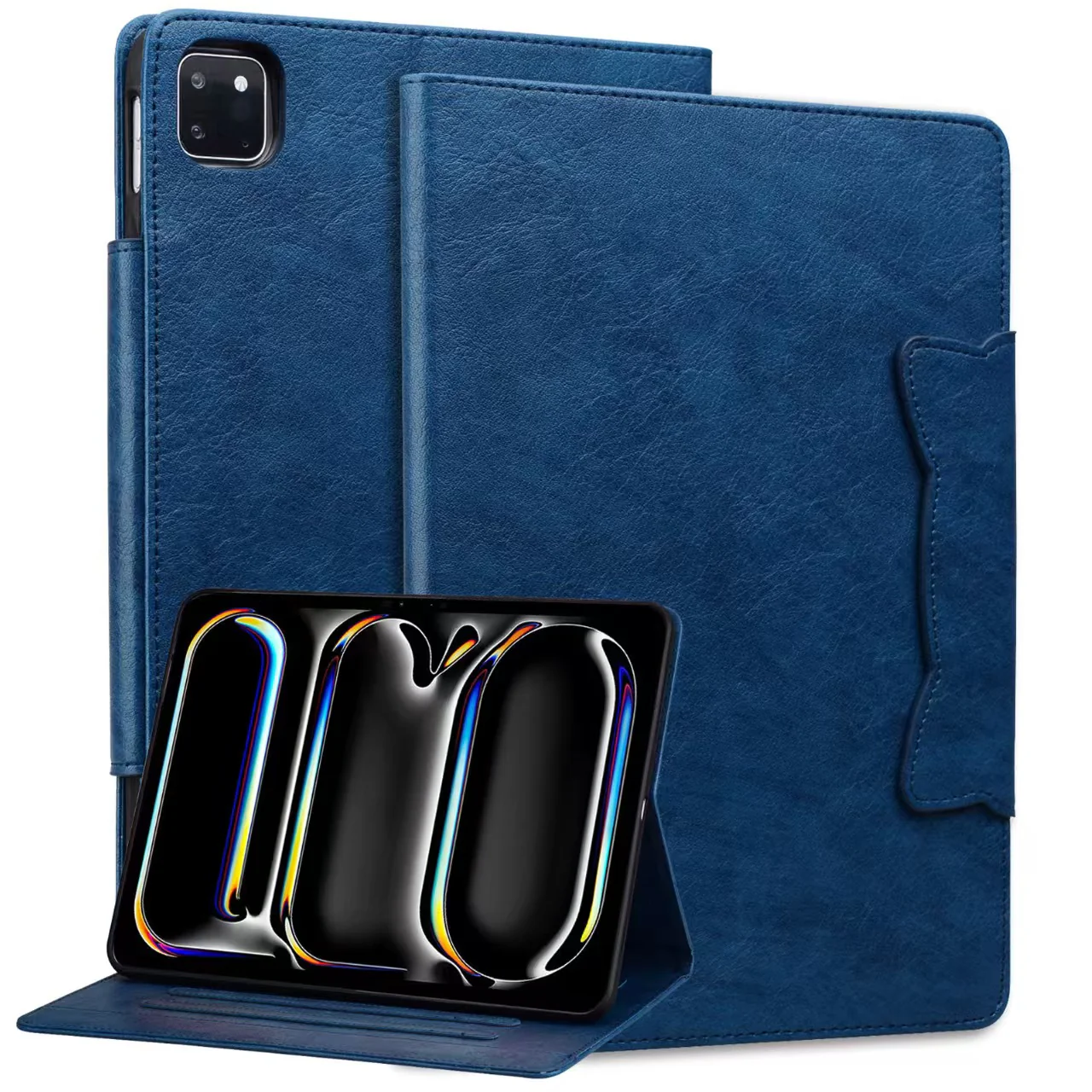 Apple iPad 5/6 9.7'' 5/6th Gen (2017/2018) Business Retro Matte Leather Protective Case - Image 2