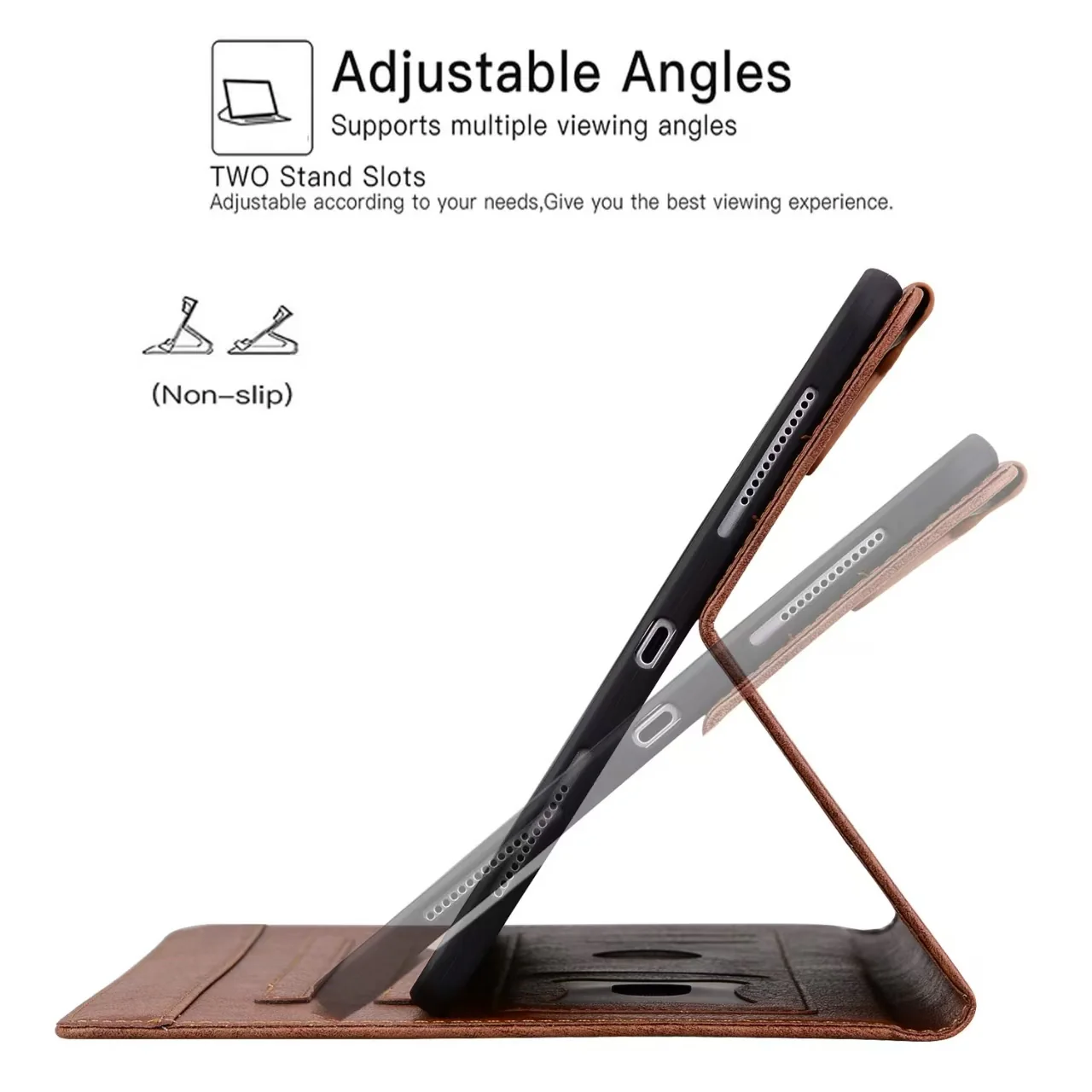 Apple iPad 5/6 9.7'' 5/6th Gen (2017/2018) Business Retro Matte Leather Protective Case - Image 12