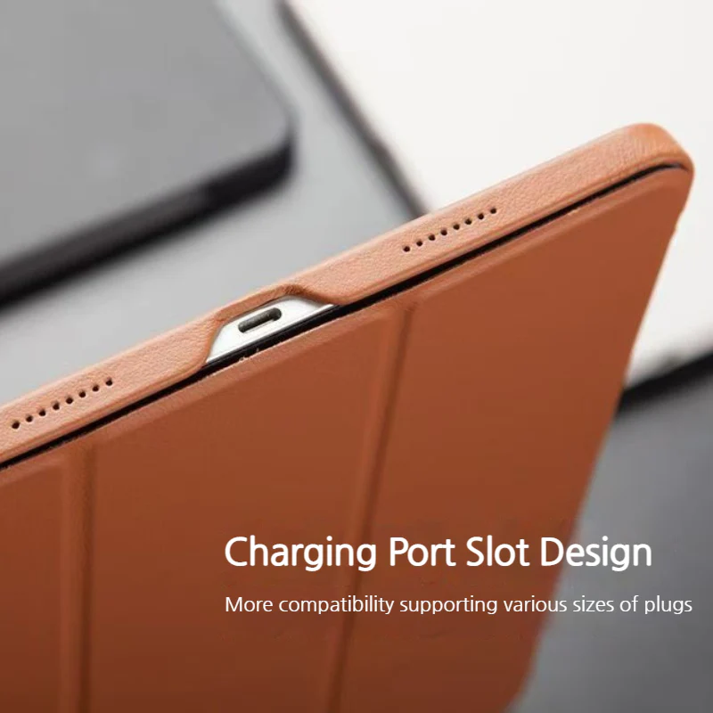 Apple iPad Air 4/5 10.9'' 4/5th Gen (2020/2021) Genuine Leather Full-protection Shockproof Case - Image 5