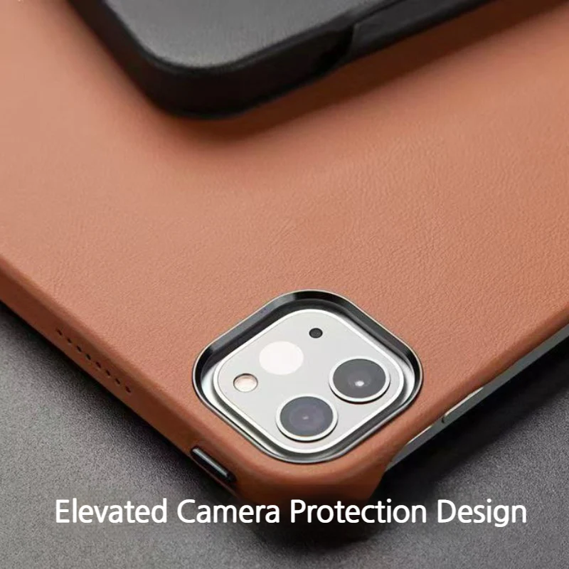 Apple iPad Air 4/5 10.9'' 4/5th Gen (2020/2021) Genuine Leather Full-protection Shockproof Case - Image 4