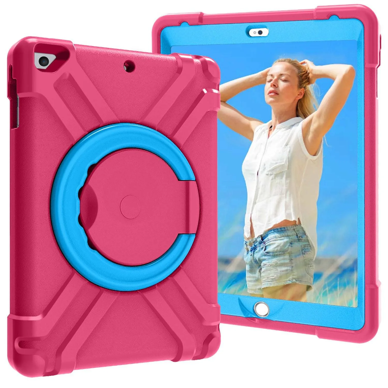 Apple iPad Mini 1/2/3 EVA Kid Friendly Heavy Duty Case with Handle Stand Ring - Image 5