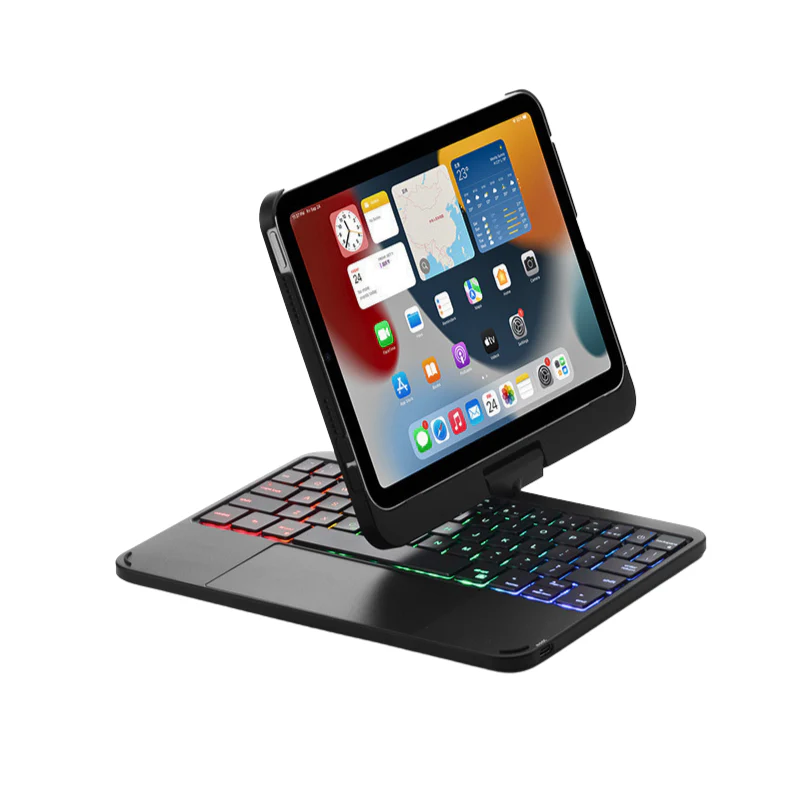 Apple iPad Mini 6/7 8.3'' 6/7th Gen (2021/2024) 360° Rotating Wireless Touchpad Keyboard Flip Cover Case - Image 13
