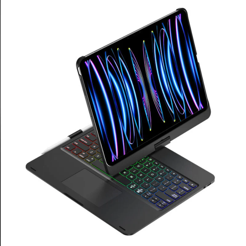 Apple iPad Mini 6/7 8.3'' 6/7th Gen (2021/2024) 360° Rotating Wireless Touchpad Keyboard Flip Cover Case - Image 6